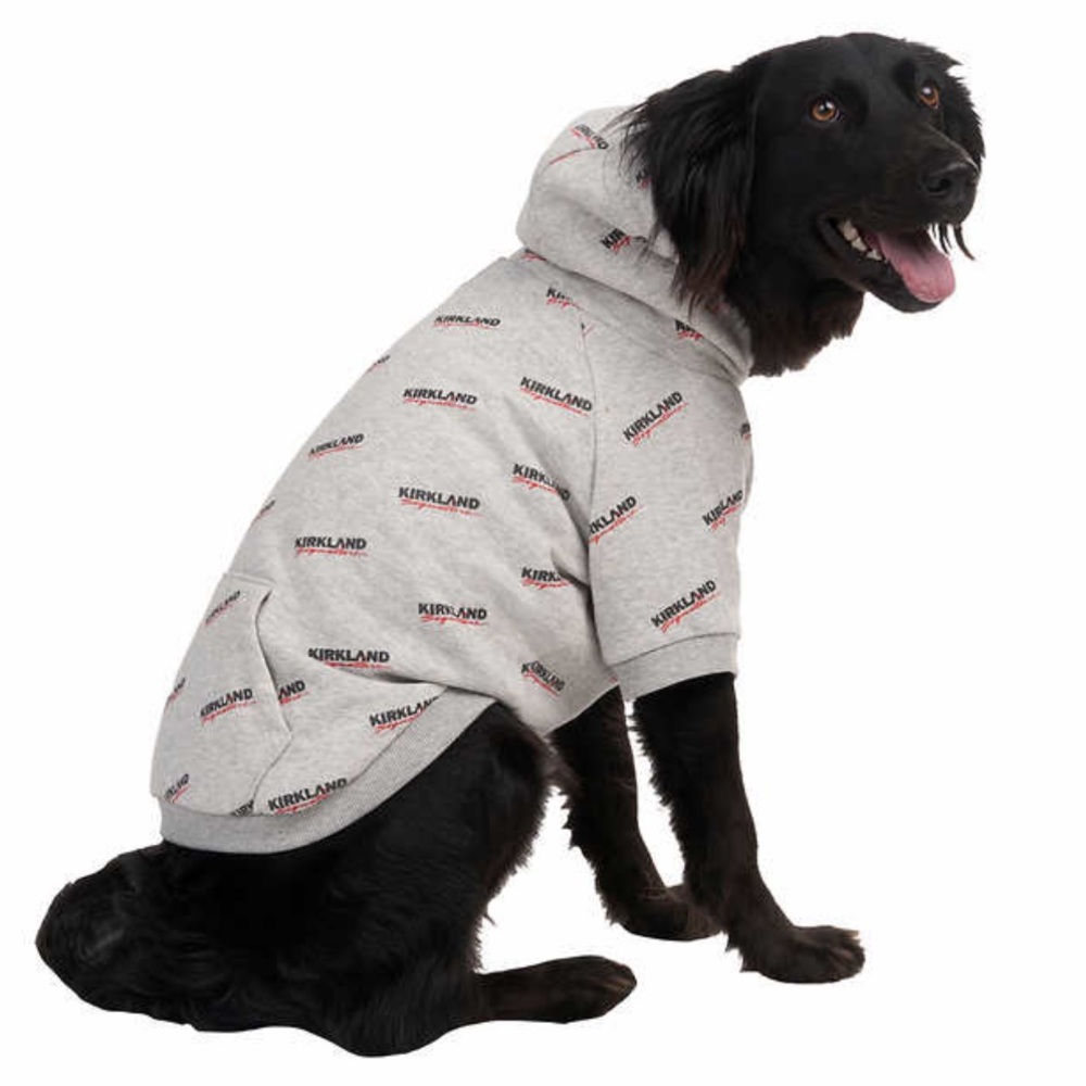 Kirkland Signature Logo Pet Hoodie for Dog / Cat ~ GRAY